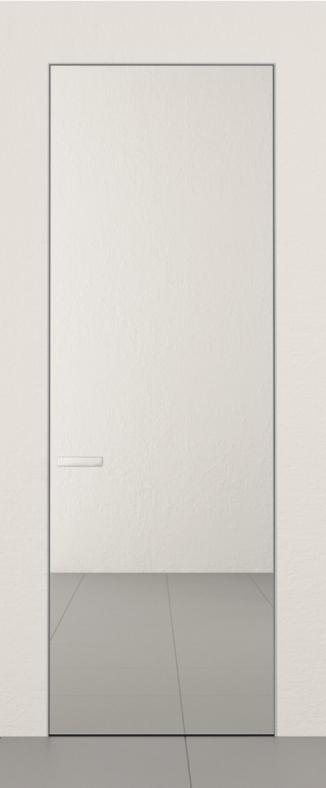 Сікретдорс дзеркало срібло+ малюнок піскоструменем (алюмінієвий каркас), двері міжкімнатні приховані 
