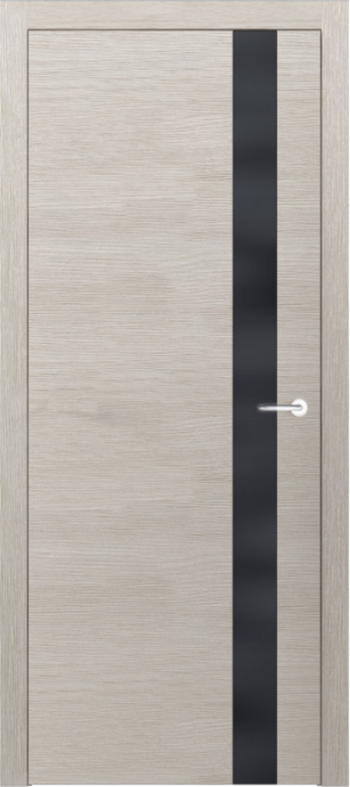 Двери межкомнатные RODOS Modern Flat полустекло (триплекс черный глянец)