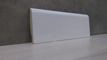 Плінтус 70x16x2400 з МДФ, цифровий друк Білий (RAL 9003), Lucciano, Італія