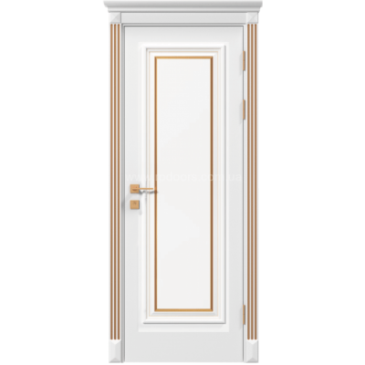 Двері міжкімнатні RODOS Siena Asti скло з рисунком, патина золото - Альберо