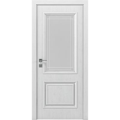 Двери межкомнатные RODOS Royal Avalon полустекло (в шпоне ясень) (в шпоне дуба) - Альберо