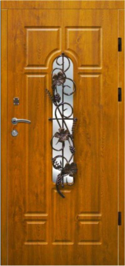 Вхідні двері (вуличні) БУЛАТ 105-К6 з ковкою  Сек'юриті - Альберо
