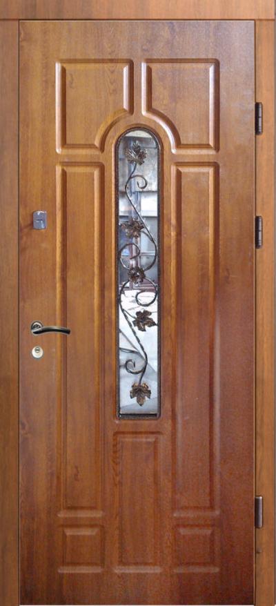 Входные двери (уличные) БУЛАТ 105-К1 с ковкой Секьюрити - Альберо
