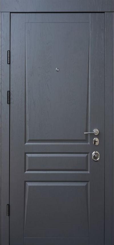 Входные двери (квартирные) БУЛАТ Олимп 216 дуб графит-белая текстура - Альберо