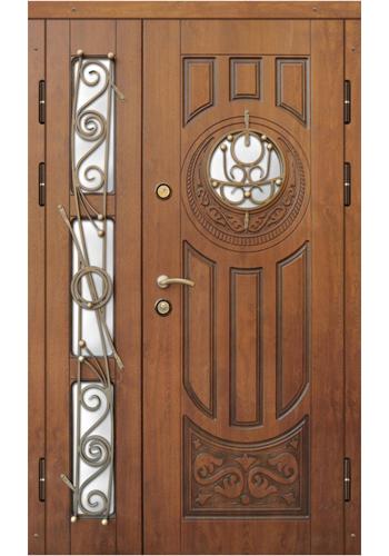 Вхідні двері (вуличні) БУЛАТ 317-1200 К18 з ковкою Сек'юриті - Альберо