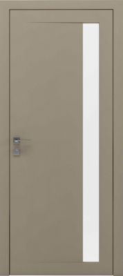 Двери межкомнатные RODOS Loft Arrigo полустекло (триплекс белый) - Альберо