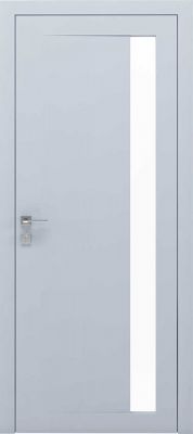 Двери межкомнатные RODOS Loft Arrigo полустекло (триплекс белый) - Альберо