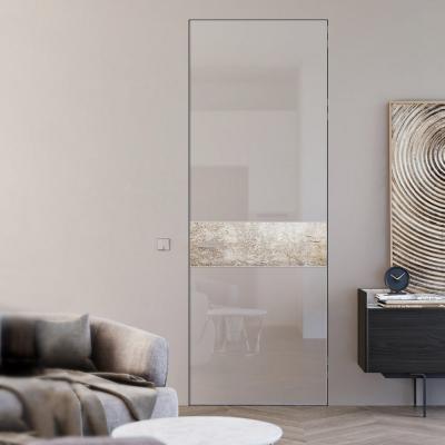 SecretDoors двері міжкімнатні прихованого монтажу SD Glass скло фарбоване Diamond - Альберо