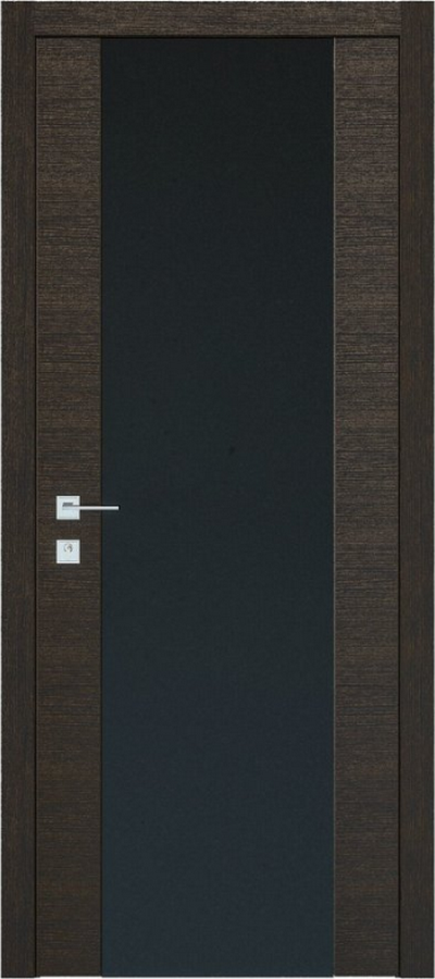 Двері міжкімнатні RODOS Modern Flat скло (триплекс чорний глянець) - Альберо