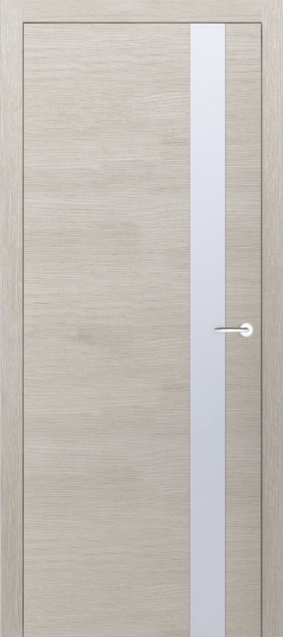 Двери межкомнатные RODOS Modern Flat полустекло (триплекс белый глянец) - Альберо
