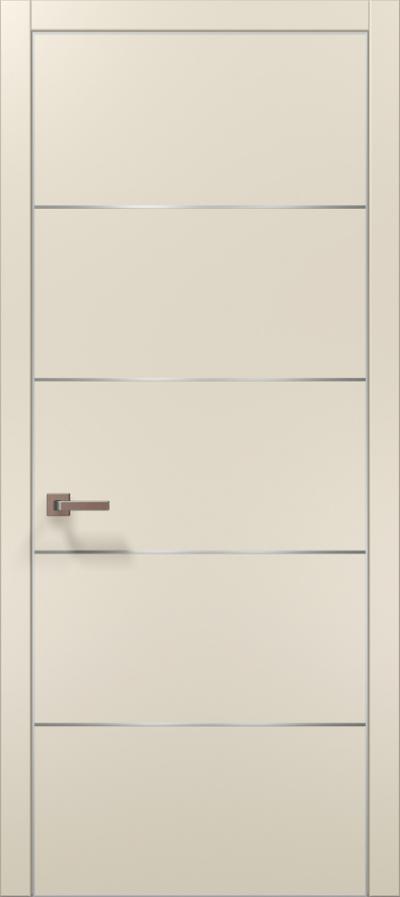 Двери межкомнатные Папа Карло Plato 02 (торец, кромка - алюминий) - Альберо