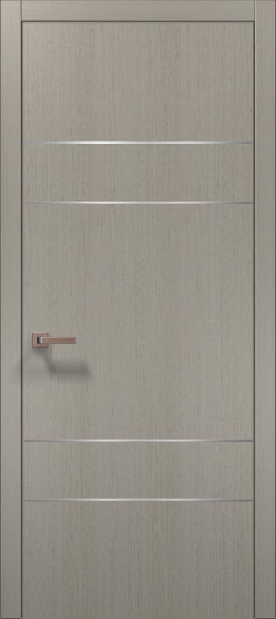 Двери межкомнатные Папа Карло Plato 09 (торец, кромка - алюминий) - Альберо