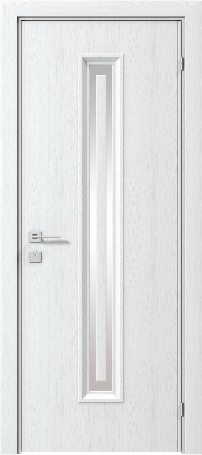 Двери межкомнатные RODOS Prisma Neon полустекло - Альберо