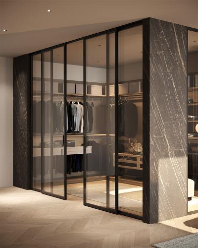 Двері міжкімнатні  Розсувні ALUDOORS CLEAR - Альберо