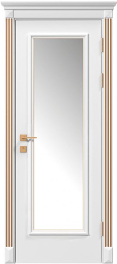 Двери межкомнатные RODOS Siena Asti со стеклом, патина золото - Альберо