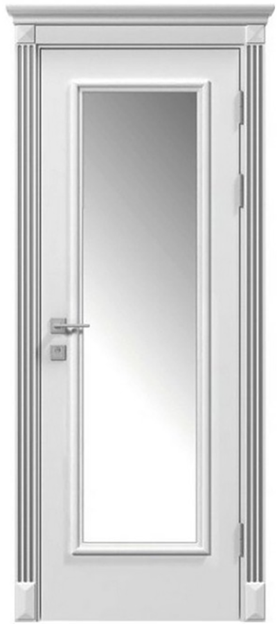 Двери межкомнатные RODOS Siena Asti со стеклом, патина серебро - Альберо