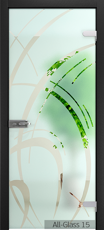 Двери межкомнатные Wakewood художественный all-glass-15 (сатин белый) - Альберо