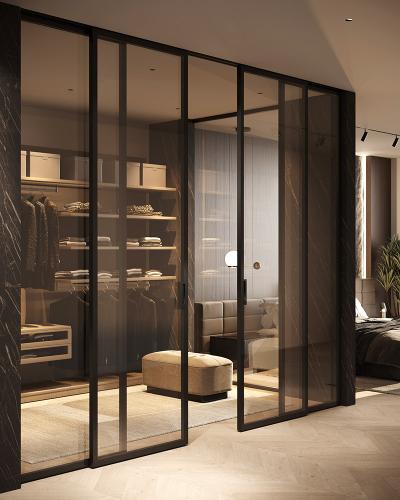 Двері міжкімнатні  Розсувні ALUDOORS CLEAR - Альберо