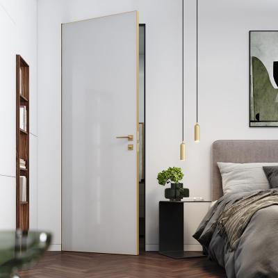 SecretDoors дверь межкомнатная скрытая полумат алюминиевый каркас полотна SD Color - Альберо