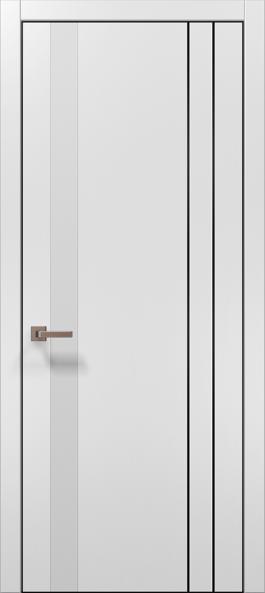 Дверь межкомнатная Папа Карло Plato 22 (торец, кромка - алюминий) - Альберо