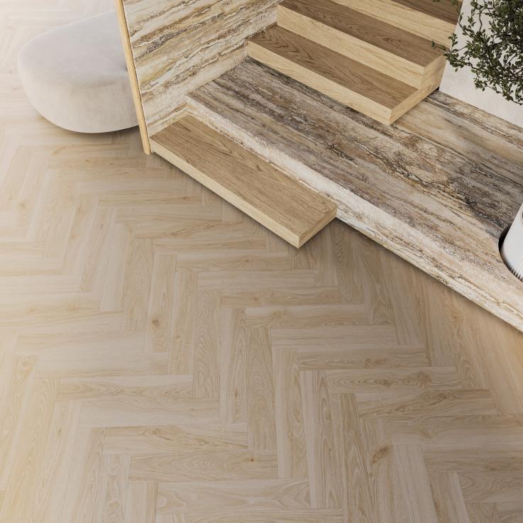 Вінілова підлога Barlinek Next Step HB Tea Дуб Натур 127,9x639,5x5 - Альберо