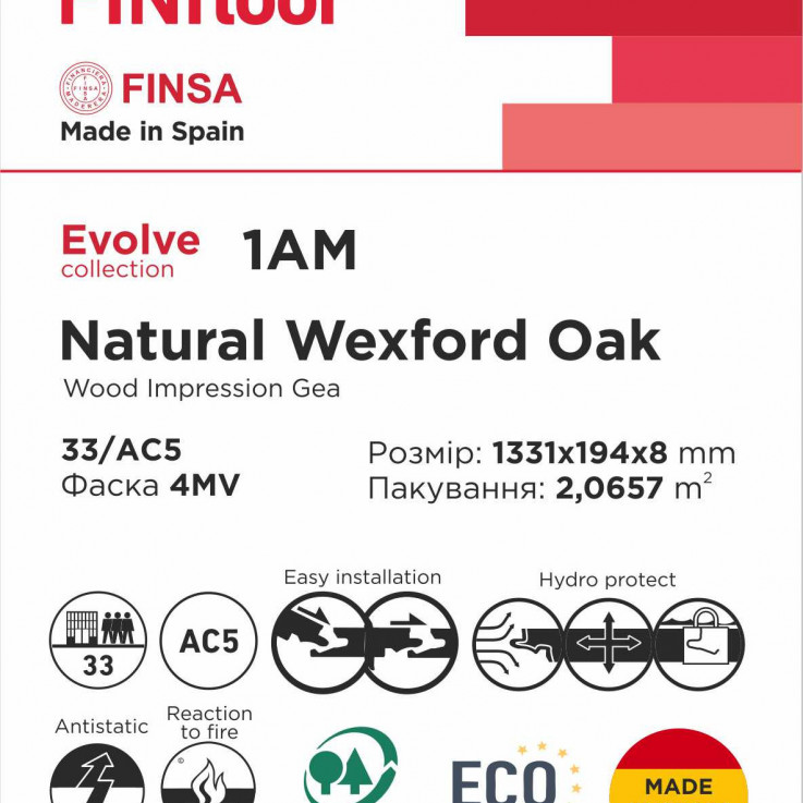 Ламінат  Finsa  1AM Natural Wexford Oak Evolve  - Альберо