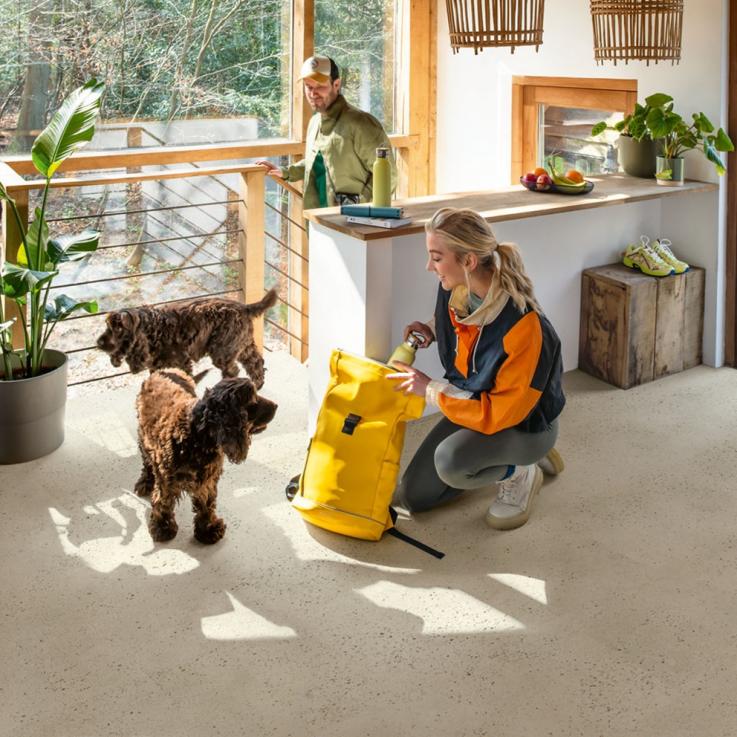 Виниловый пол Illume Бетон галька 856х428x6 Quick-Step - Альберо