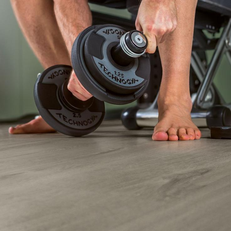 Виниловый пол Bloom Дуб хлопок уютный серый 1494х209x6 Quick-Step - Альберо