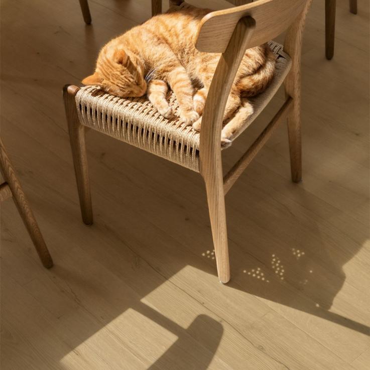 Виниловый пол Bloom Дуб шлифованный бежевый 1494х209x6 Quick-Step - Альберо