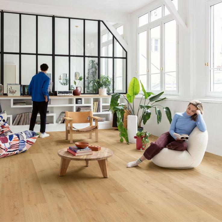 Виниловый пол Bloom Дуб элегантный натуральный 1494х209x6 Quick-Step - Альберо