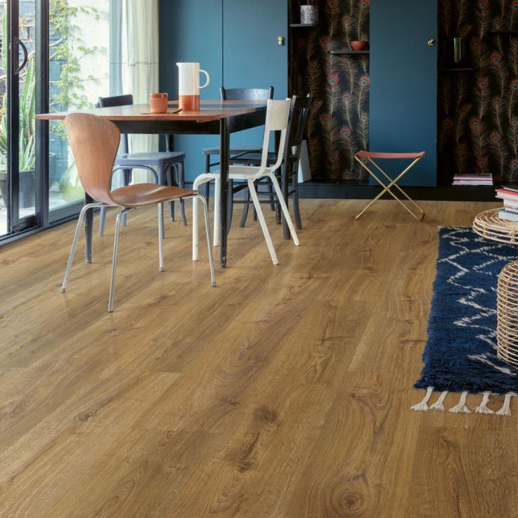 Виниловый пол Fuse Serene Дуб осенний коричневый 228,6x1500x2,5 Quick-Step - Альберо