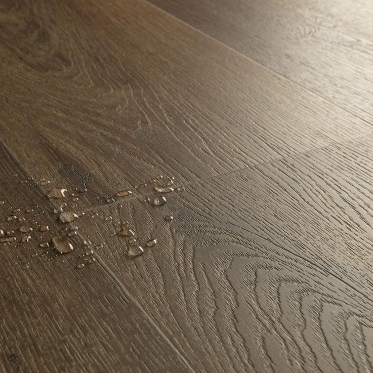 Виниловый пол Fuse Linen Дуб темно-коричневый льняной 228,6x1500x2,5 Quick-Step - Альберо