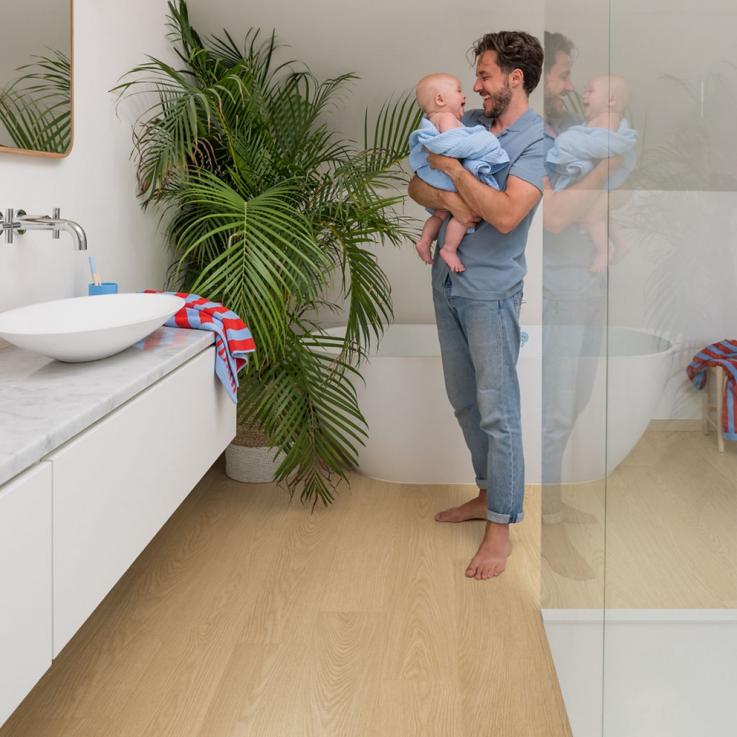 Виниловый пол Blos Base Дуб имбирный пряник 1251х189x4 Quick-Step - Альберо