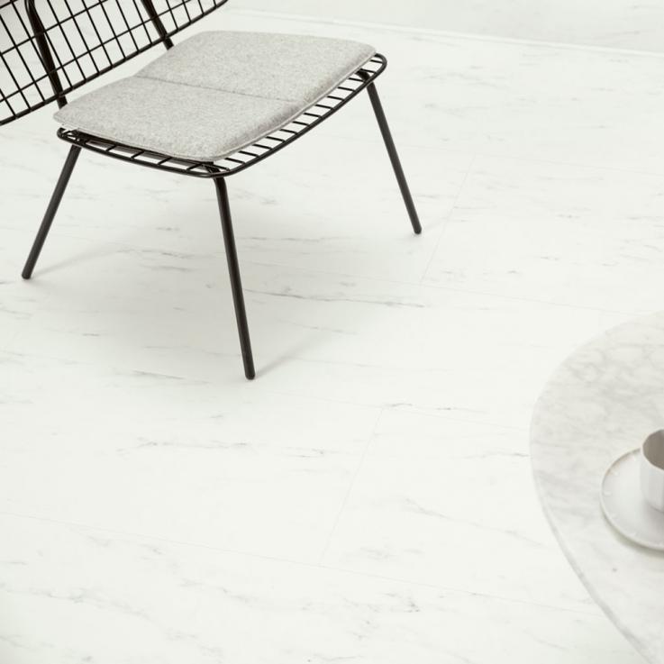 Вінілова підлога Oro Base Білий каррарський мармур 610х303x4 Quick-Step - Альберо