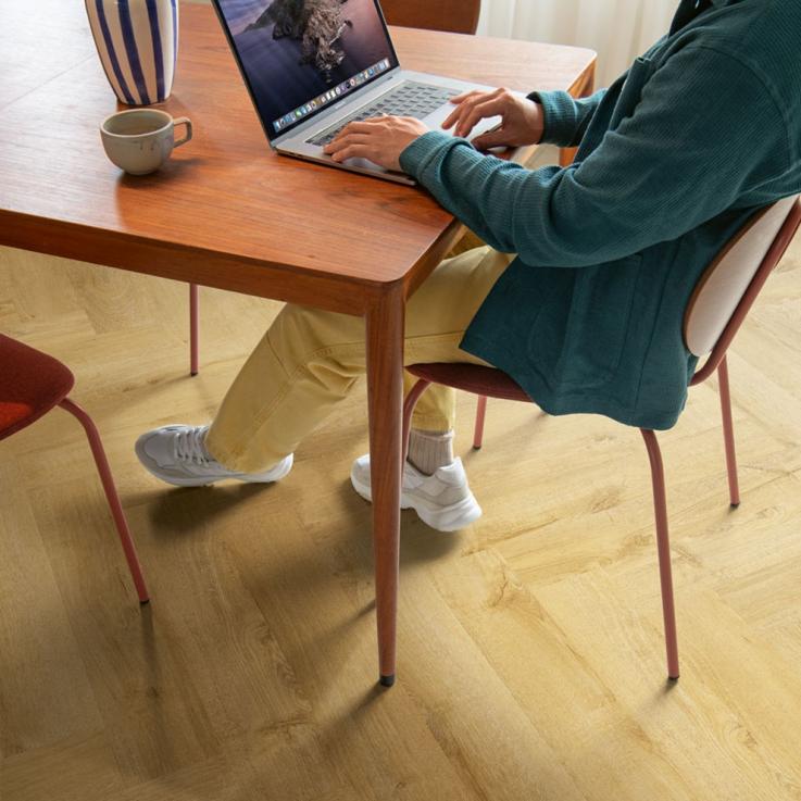 Виниловый пол Pristine Дуб осенний натуральный 129x740x2,5 Quick-Step - Альберо