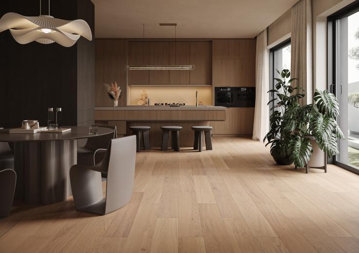 Паркетная доска Barlinek Smart Wood Дуб Evana 196,5x612-1230x6,3 - Альберо