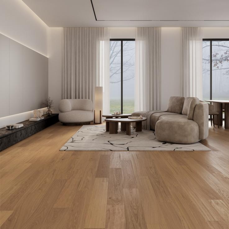 Паркетна дошка Barlinek Smart Wood Дуб Essenza 166,5x612-1230x6,3 - Альберо
