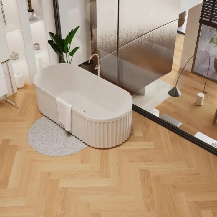 Паркетна дошка Barlinek Smart Wood Дуб Futuris Herringbone 126,4x612x6,3 - Альберо