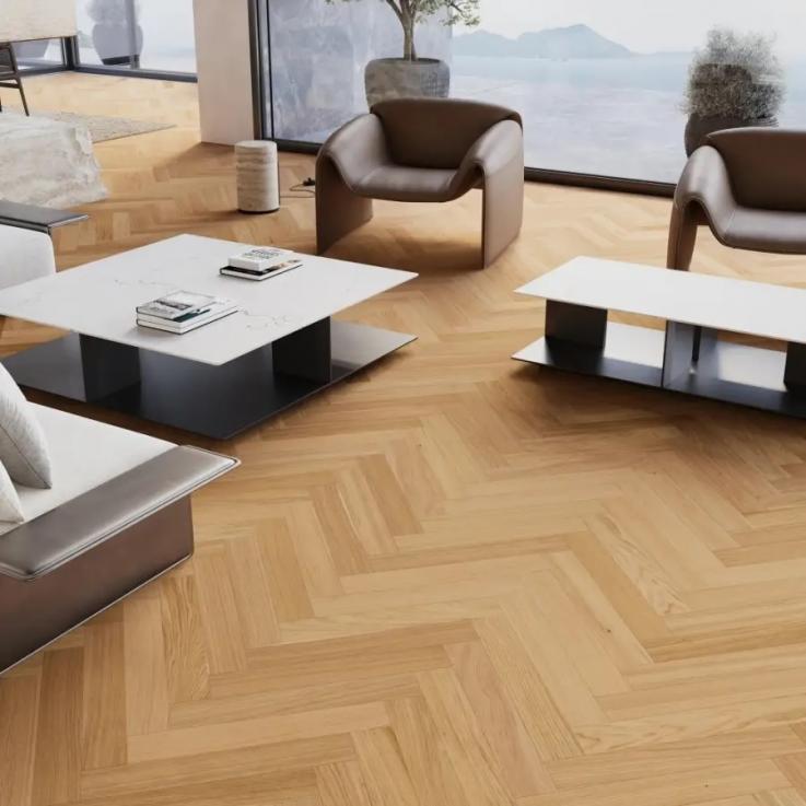 Паркетна дошка Barlinek Smart Wood Дуб Futuris Herringbone 91,3x547,8x6,3 - Альберо