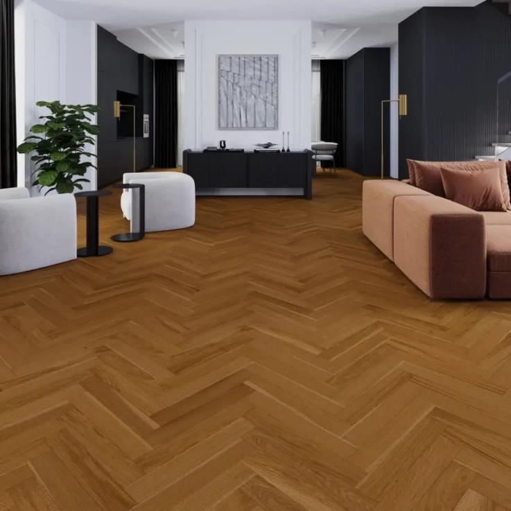 Паркетна дошка Barlinek Smart Wood Дуб Vitara Herringbone 91,3x547,8x6,3 - Альберо