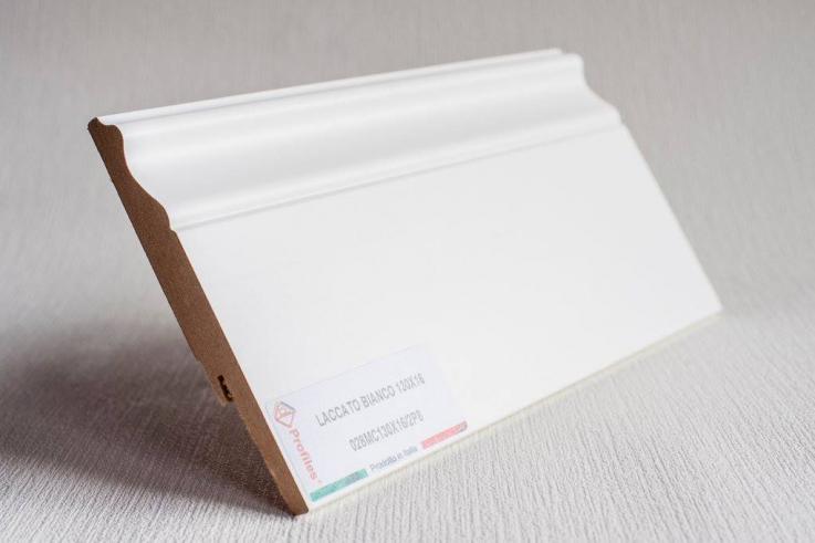 Плинтус из МДФ, флекс бумага, 130×16×2400, форма P8, Lucciano, Италия - Альберо