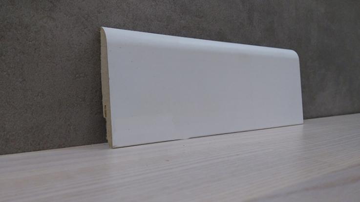 Плінтус 70x16x2400 з МДФ, цифровий друк Білий (RAL 9003), Lucciano, Італія - Альберо
