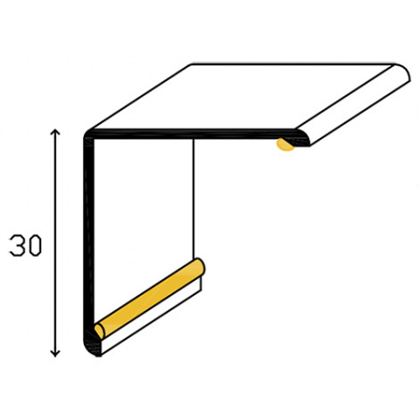 Профіль кутовий (для захисту плитки та мармуру) 30×30 мм, Lucciano - Альберо