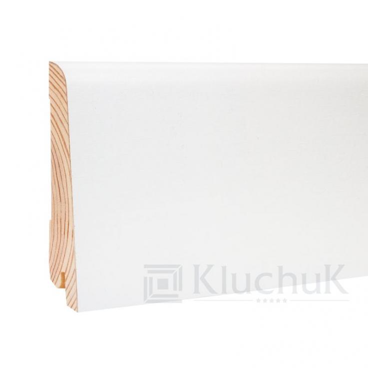Плінтус White (80х19х2200) профіль євро, Kluchuk, Україна - Альберо