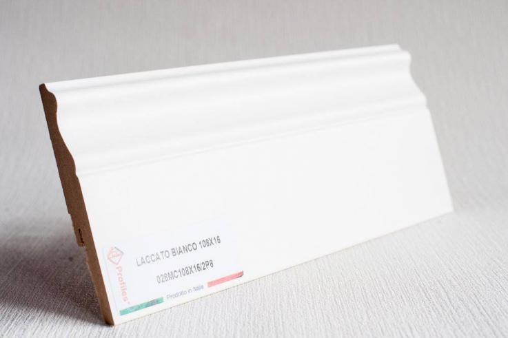 Плинтус из МДФ, флекс бумага, 108×16×2400, форма P8, Lucciano, Италия - Альберо